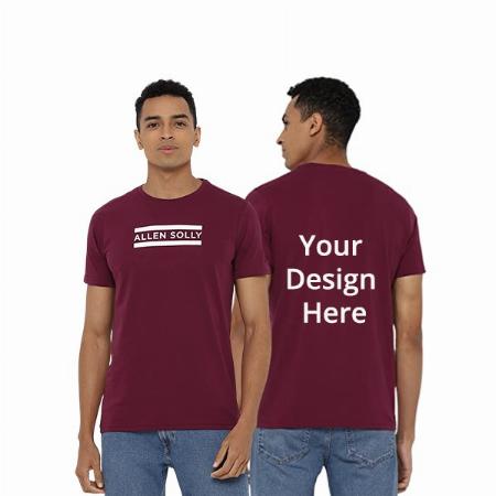 Magenta Customized Allen Solly Men's Regular Fit T-Shirt