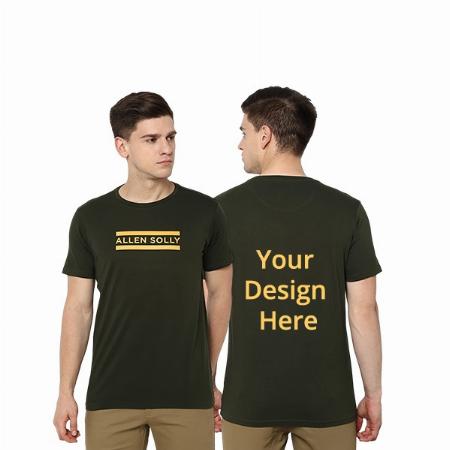 Olive Green Customized Allen Solly Men's Regular Fit T Shirt