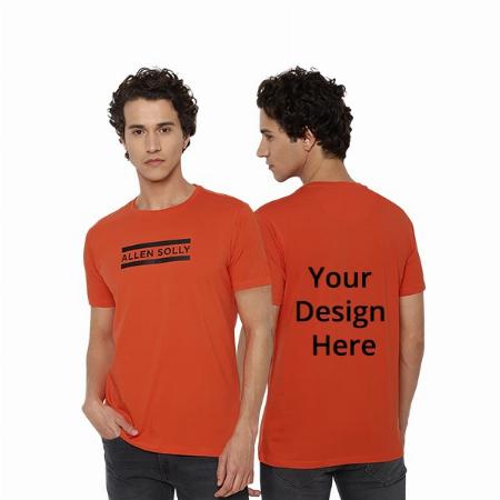 Orange Customized Allen Solly Men's Regular Fit T Shirt