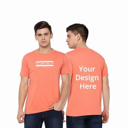 Peach Customized Allen Solly Men's Regular Fit T Shirt