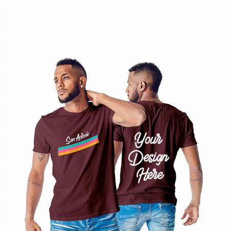 Maroon Customized San Antonio Graphic Printed T-Shirt for Men