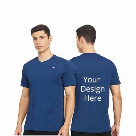 Blue Customized Reebok Regular Fit T-Shirt