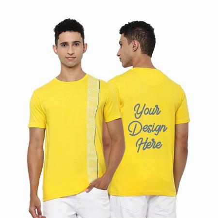 Yellow Customized Allen Solly Men's Graphic Printed T-Shirt