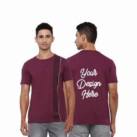 Maroon Customized Allen Solly Men's Graphic Printed T-Shirt