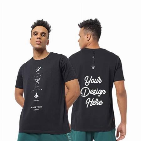 Black Customized Men's Make Your Move Graphic Printed T-Shirt