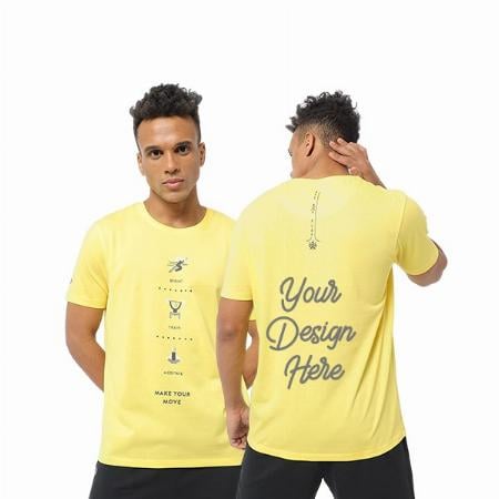 Yellow Customized Men's Make Your Move Graphic Printed T-Shirt