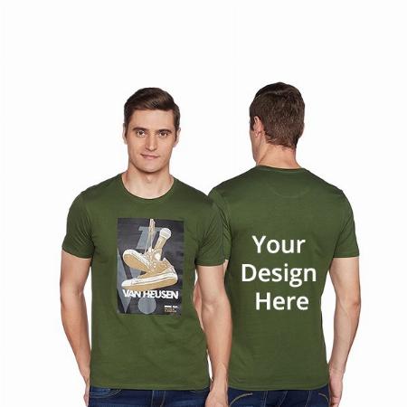 Olive Green Customized Men's Shoe Design Graphic Printed T-Shirt