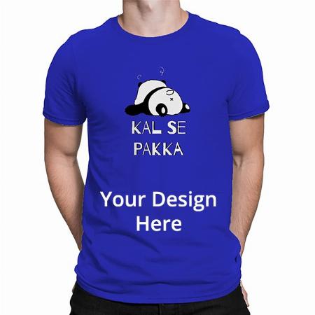 Royal Blue Customized Men's Kal Se Pakka Graphic Printed T Shirt