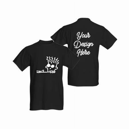 Black Customized Polyester T-Shirt for Men
