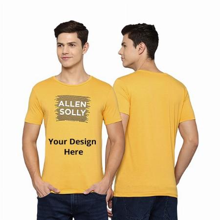 Yellow Customized Allen Solly T-Shirt