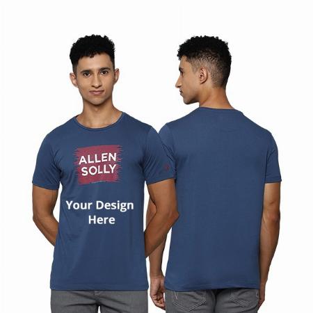 Navy Blue Customized Allen Solly Men's T-Shirt