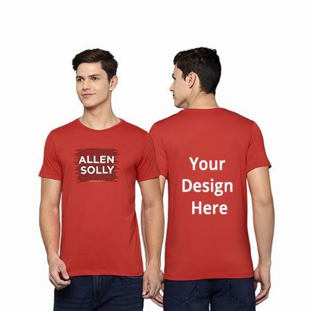 Red Customized Allen Solly Men's T-Shirt
