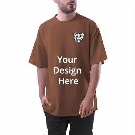 Brown Customized Oversized T-Shirt