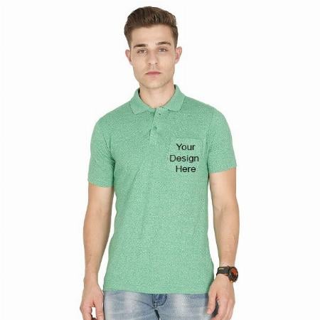 Green Customized Men's Half Sleeve Polo T-Shirt with Pocket