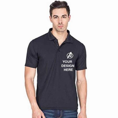 Black Customized Unisex Avenger Polo T-Shirt