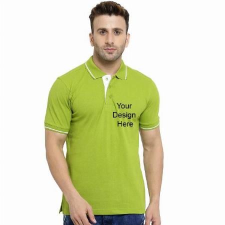 Apple Green Customized Men's Regular Fit Polo T-Shirt