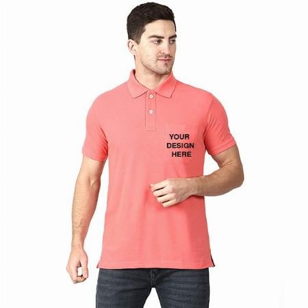 Pink Customized Men's Regular Fit Polo Shirt