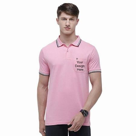 Pink Customized Classic Polo Men's T-Shirt