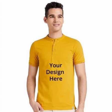 Mineral Yellow Customized Men's Regular Polo Shirt