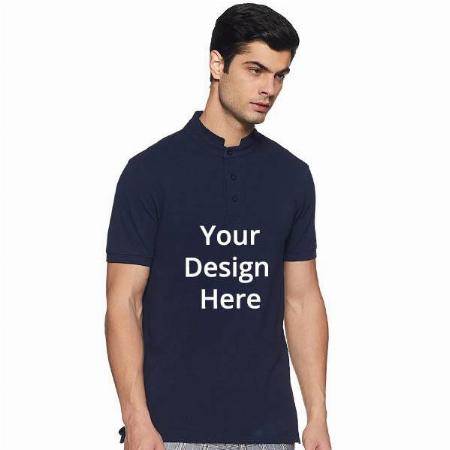 Iris Navy Customized Men's Regular Polo Shirt