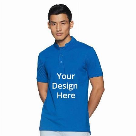 Cobalt Blue Customized Men's Regular Polo Shirt