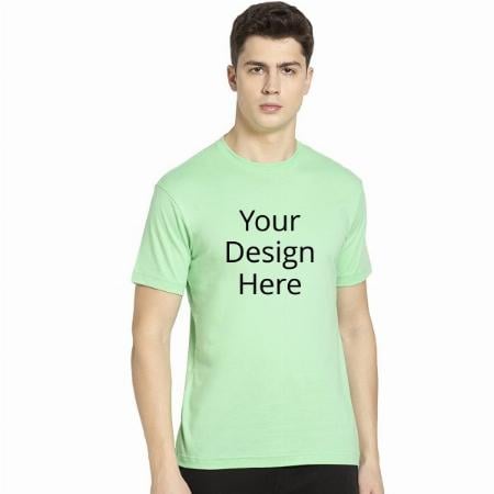 Light Green Customized Jockey Men's Regular Fit Round Neck Half Sleeved T-Shirt