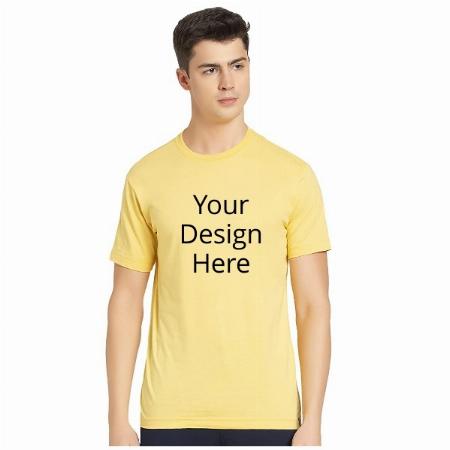 Yellow Customized Jockey Men's Regular Fit Round Neck Half Sleeved T-Shirt