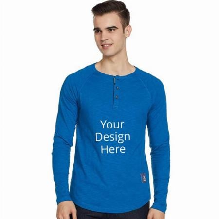 Blue Customized Men's Regular T-Shirt