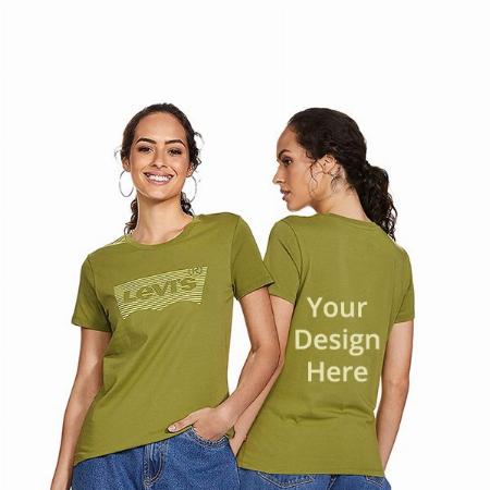 Olive Green Customized Levi's Women's Regular T-Shirt
