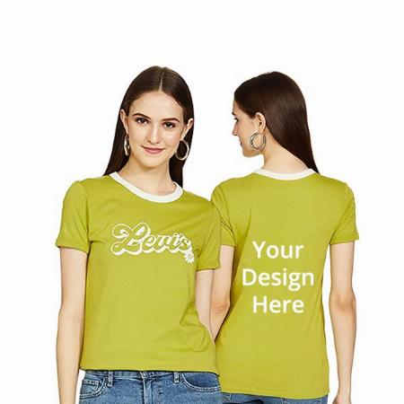 Green Customized Levi's Women's Slim Graphic Printed T-Shirt