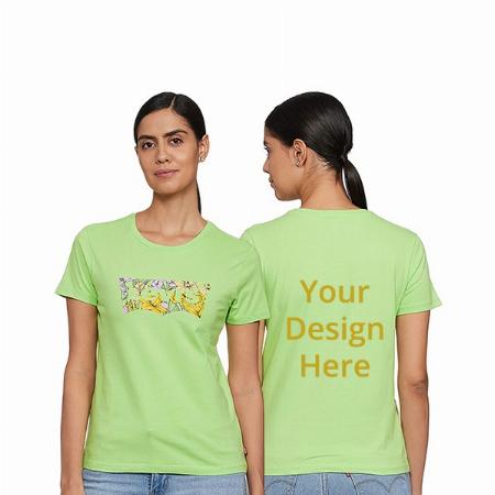 Green Customized Levi's Graphic Printed T-Shirt for Women