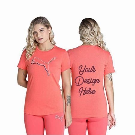 Pink Customized Puma Women's Graphic Print Regular Fit T-Shirt