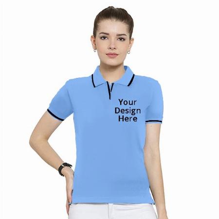 Indian Blue Customized Women's Polo T-Shirt
