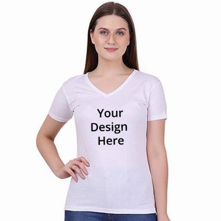 White Customized Women's T-Shirt