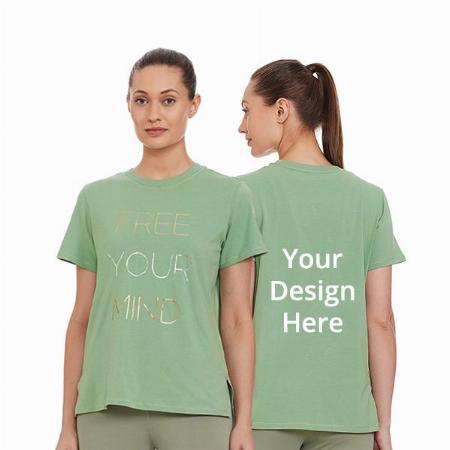 Pista Customized Enamor Women's Crew Neck Free Your Mind Design Graphic Printed Cotton T-Shirt