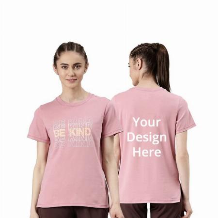 Pink Customized Enamor Be Kind Graphic Printed T-Shirt