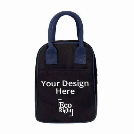 Black Customized Insulated Lunch Bag
