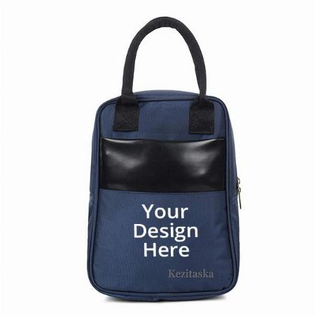 Blue Customized Waterproof Lunch Tiffin Bag