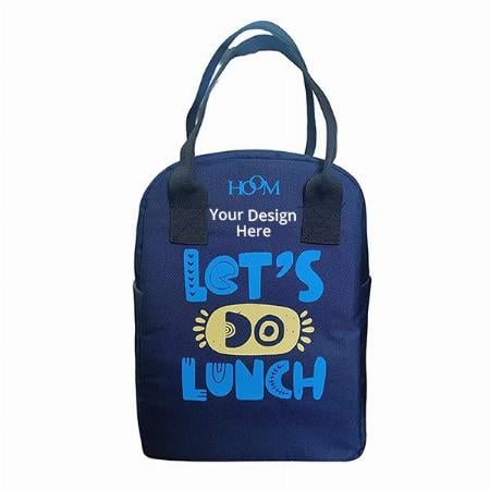 Blue Customized Insulated, Leak Proof, Water Resistant, Tiffin Bag with Quote