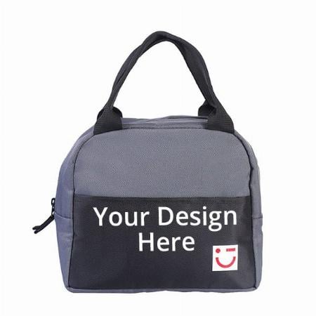 Grey Customized MINISO Lunch Bag