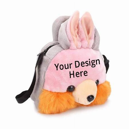 Pink Customized Singing Rabbit Soft Toy Bag, Kids Birthday Gift, 2 Liters