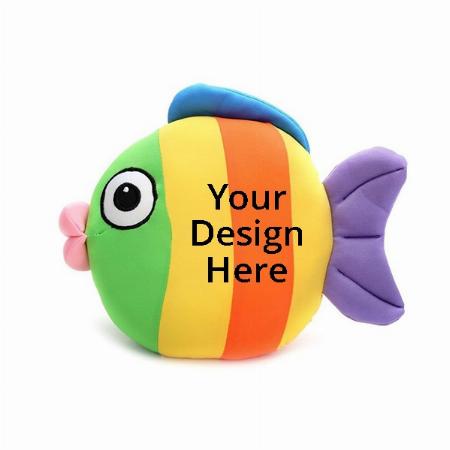 Multicolor Customized Fish Stuffed Soft Animal Toy For Kids