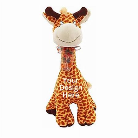 Brown Customized Toy Brown Spots Cute Stuffed Giraffe Animal Soft Toy For Kids ,(40 cm)