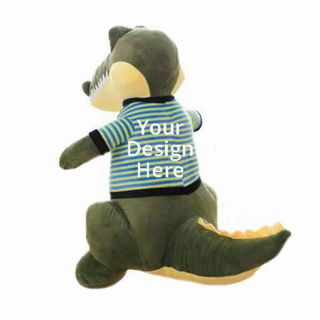 Multicolour Customized Funny Dressed Crocodile Soft Stuffed Toy Animals For Kids, Home Decoration