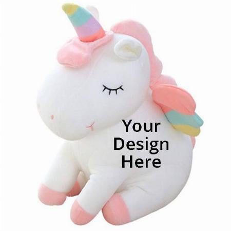 White Customized Soft Unicorn Stuffed Toy