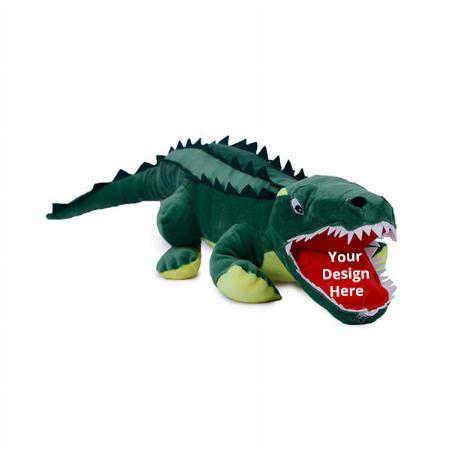 Green Customized Soft Crocodile with Open Mouth Stuffed Animal Toy (Size - 72 cm)