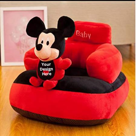 Red Black Customized Micky Shape Baby Seater Soft Stuffed Toys for Baby