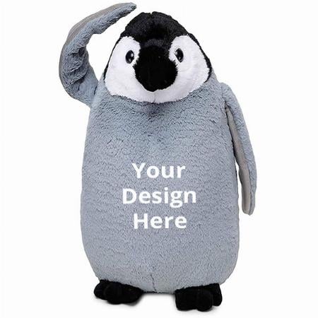 Grey Customized Cute Penguin Soft Toy (Size - 60 cm)