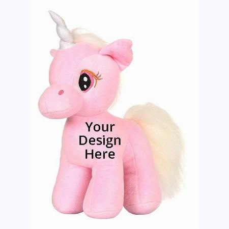 Pink Customized Unicorn Soft Toy (29cm)