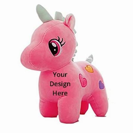 Pink Customised Unicorn Teddy Bear Soft Toy Cute Kids Birthday Animal Baby Boys/Girls (25 cm)